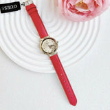  Shop Authentic Guess Trend Dragon Gold Dial Red Leather Strap Watch For Women - GW0646L1 - Luxxuri
