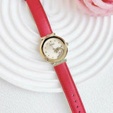  Shop Authentic Guess Trend Dragon Gold Dial Red Leather Strap Watch For Women - GW0646L1 - Luxxuri