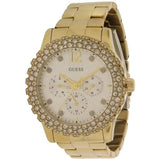  Shop Authentic Guess Dazzler Diamonds Silver Dial Gold Steel Strap Watch for Women - W0335L2 - Luxxuri