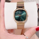  Shop Authentic Guess Quartz Green Dial Gold Mesh Strap Watch For Women - GW0354L5 - Luxxuri