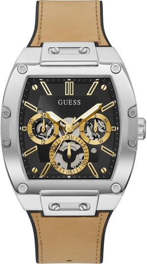  Shop Authentic Guess Phoenix Multifunction Black Dial Brown Leather Strap Watch for Men - GW0202G3 - Luxxuri