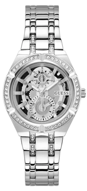  Shop Authentic Guess Allara Quartz Silver Dial Silver Steel Strap Watch For Women - GW0604L1 - Luxxuri