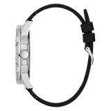  Shop Authentic Guess King Quartz Crystals Silver Dial Black Silicone Strap Watch For Men - GW0537G1 - Luxxuri