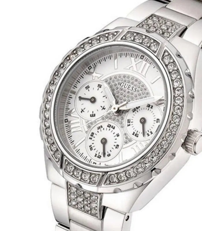  Shop Authentic Guess Viva Quartz Silver Dial Silver Steel Strap Watch For Women - W0111l1 - Luxxuri