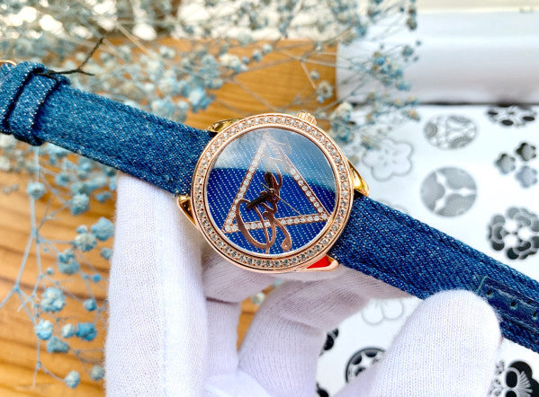  Shop Authentic Guess Little Flirt Quartz Blue Dial Blue Leather Strap Watch For Women - W0456L6 - Luxxuri