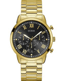  Shop Authentic Guess Hendrix Multifunction Black Dial Gold Steel Strap Watch for Men - W1309G2 - Luxxuri