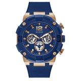  Shop Authentic Guess Navigator Chronograph Blue Dial Blue Rubber Strap Watch for Men - GW0264G4 - Luxxuri
