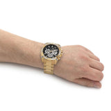  Shop Authentic Guess Trophy Diamonds Black Dial Gold Steel Strap Watch for Men - GW0390G2 - Luxxuri