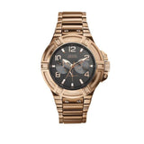  Shop Authentic Guess Rigor Multi Function Black Dial Rose Gold Steel Strap Watch For Men - W0218G3 - Luxxuri