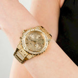  Shop Authentic Guess Madison Diamonds Gold Dial Gold Steel Strap Watch for Women - W0637L2 - Luxxuri