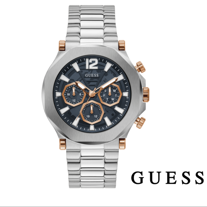  Shop Authentic Guess Edge Chronograph Black Dial Silver Steel Strap Watch For Men - GW0539G1 - Luxxuri