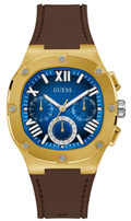  Shop Authentic Guess Headline Chronograph Blue Dial Brown Silicone Strap Watch For Men - GW0571G5 - Luxxuri