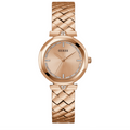  Shop Authentic Guess Rumour Quartz Rose Gold Dial Rose Gold Steel Strap Watch For Women - GW0613L3 - Luxxuri