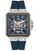  Shop Authentic Guess Leo Chronograph Navy Blue Dial Blue Silicone Strap Watch For Men - GW0637G1 - Luxxuri