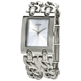  Shop Authentic Guess Mod Heavy Metal Silver Dial Silver Steel Strap Watch For Women - W1117L1 - Luxxuri