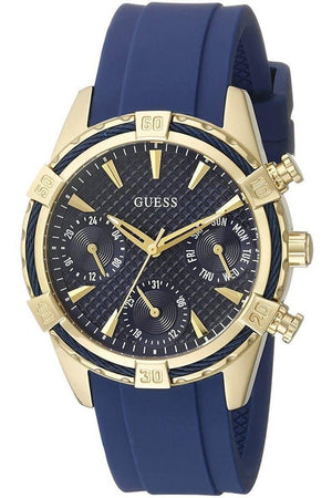  Shop Authentic Guess Catalina Blue Gold Tone Blue Silicone Strap Watch For Women - W0562L2 - Luxxuri