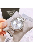  Shop Authentic Guess Quartz Silver Dial Willow Stainless Steel Mesh Bracelet Watch For Women - W0836L2 - Luxxuri