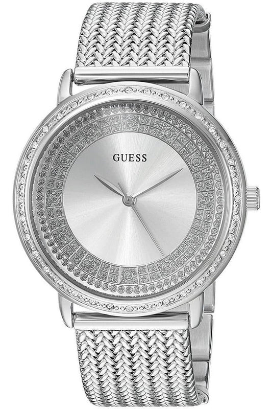  Shop Authentic Guess Quartz Silver Dial Willow Stainless Steel Mesh Bracelet Watch For Women - W0836L2 - Luxxuri