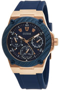 Guess Zena Blue Dial Blue Silicone Strap Watch For Women - W1049L2