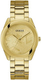  Shop Authentic Guess Cubed Analog Gold Dial Gold Steel Strap Watch For Women - GW0606L2 - Luxxuri