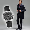  Shop Authentic Guess Wafer Analog Black Dial Black Leather Strap Watch For Men - W70016G1 - Luxxuri