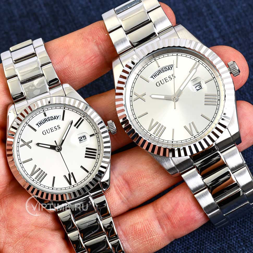  Shop Authentic Guess Connoisseur Silver Dial Silver Steel Strap Watch for Men - GW0265G6 - Luxxuri