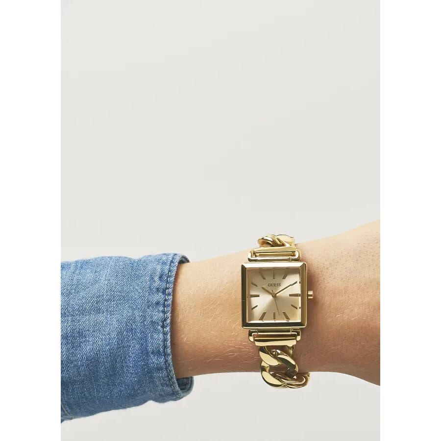  Shop Authentic Guess Vanity Gold Dial Gold Steel Strap Watch for Women - W1029L2 - Luxxuri
