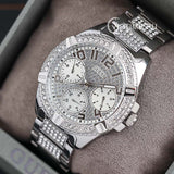  Shop Authentic Guess Frontier Diamonds Silver Dial Silver Steel Strap Watch For Women - W1156L1 - Luxxuri