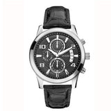 Shop Authentic Guess Exec Chronograph Quartz Black Dial Black Leather Strap Watch for Men - W0076G1 - Luxxuri