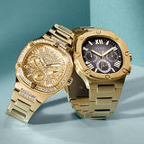  Shop Authentic Guess Headliner Multifunction Black Dial Gold Steel Strap Watch For Men - GW0572G2 - Luxxuri