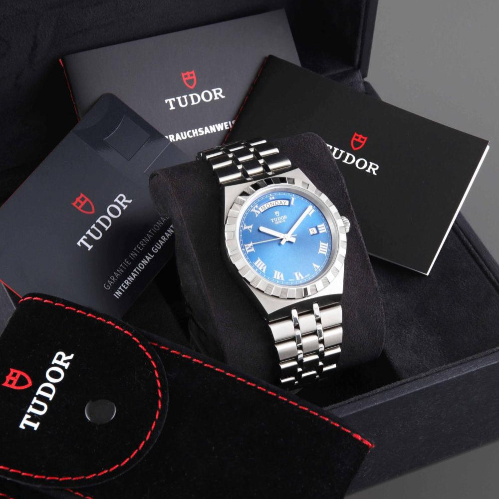  Shop Authentic Tudor Royal Automatic Blue Dial Silver Steel Strap Watch for Men - M28600-0005 - Luxxuri