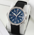  Shop Authentic IWC Aquatimer Automatic Chronograph 44mm Blue Dial Black Rubber Strap Watch for Men - IW376805 - Luxxuri