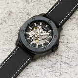  Shop Authentic Fossil Modern Machine Automatic Skeleton Grey Dial Black Steel Strap Watch for Men - ME3134 - Luxxuri