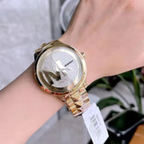  Shop Authentic Michael Kors Runway Mercer Crystals Gold Dial Gold Steel Strap Watch For Women - MK6714 - Luxxuri