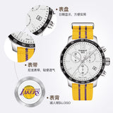  Shop Authentic Tissot Quickster Chronograph NBA LA Lakers White Dial Yellow NATO Strap Watch for Men - T095.417.17.037.05 - Luxxuri
