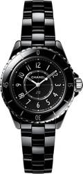  Shop Authentic Chanel J12 Quartz Black Dial Black Steel Strap Watch for Women - J12 H5695 - Luxxuri