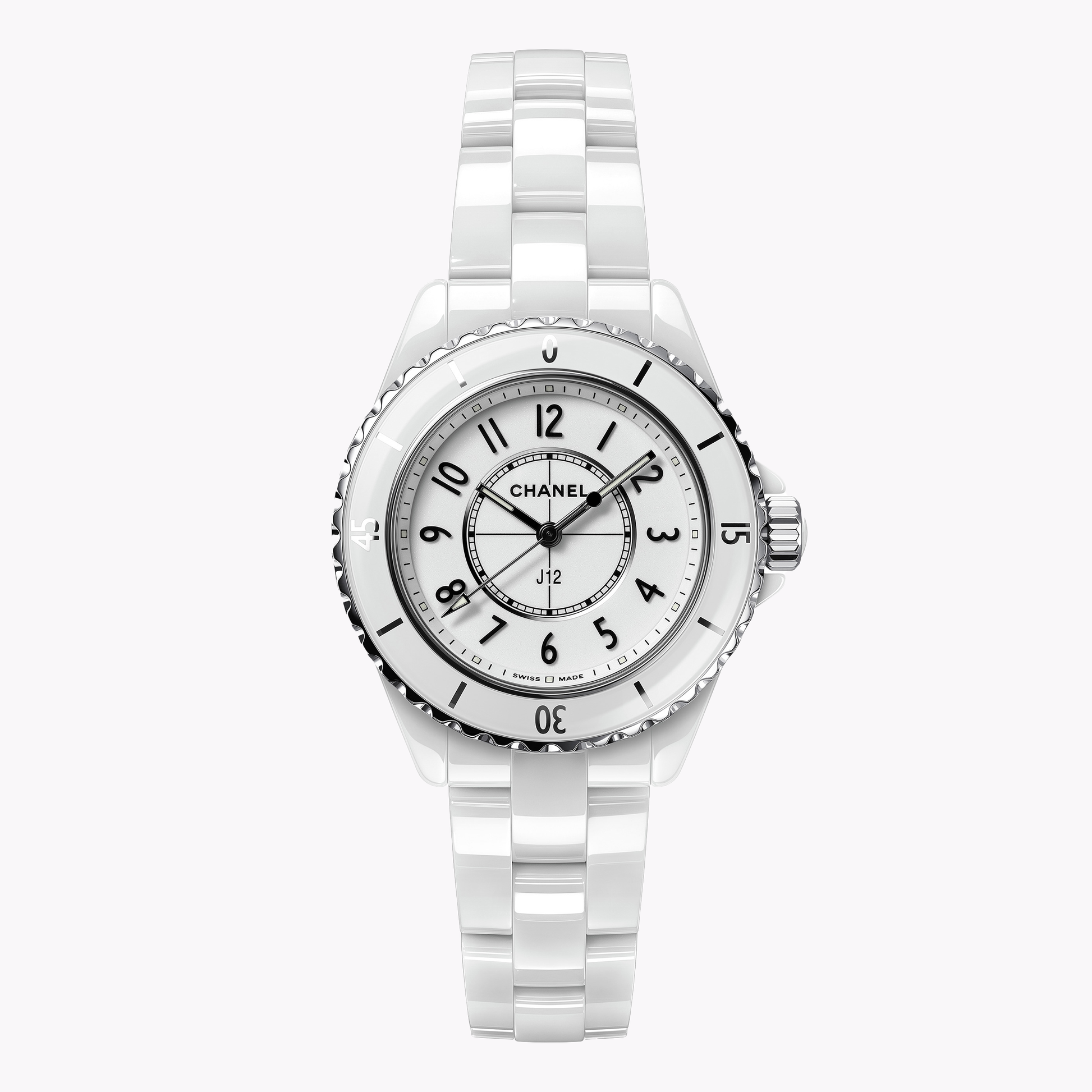  Shop Authentic Chanel J12 Quartz White Dial White Steel Strap Watch for Women - J12 H5698 - Luxxuri