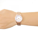  Shop Authentic Michael Kors Lauryn Mother of Pearl Dial Rose Gold Steel Strap Watch for Women - MK3716 - Luxxuri