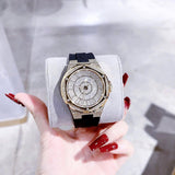  Shop Authentic Michael Kors Lennox Three Hand Crystals Silver Dial Black Silicone Strap Watch For Women - MK7247 - Luxxuri