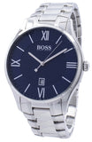  Shop Authentic Hugo Boss Governer Blue Dial Silver Steel Strap Watch for Men - 1513487 - Luxxuri