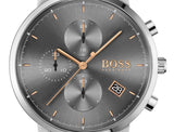  Shop Authentic Hugo Boss Integrity Grey Dial Silver Mesh Bracelet Watch for Men - 1513807 - Luxxuri