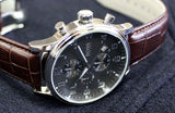  Shop Authentic Hugo Boss Aeroliner Chronograph Quartz Grey Dial Brown Leather Strap Watch For Men - HB1512570 - Luxxuri