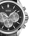  Shop Authentic Hugo Boss Driver Black Dial Black Leather Strap Watch for Men - 1512879 - Luxxuri