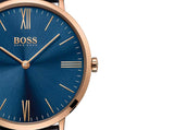  Shop Authentic Hugo Boss Jackson Blue Dial Black Leather Strap Watch for Men - 1513371 - Luxxuri