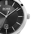  Shop Authentic Hugo Boss Officer Black Dial Silver Steel Strap Watch for Men - 1513614 - Luxxuri