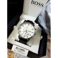  Shop Authentic Hugo Boss Aeroliner Chronoraph White Dial Brown Leather Strap Watch For Men - HB1512447 - Luxxuri