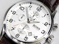  Shop Authentic Hugo Boss Aeroliner Chronoraph White Dial Brown Leather Strap Watch For Men - HB1512447 - Luxxuri