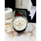  Shop Authentic Hugo Boss Driver Quartz Silver Dial Brown Leather Strap Watch For Men - HB1512881 - Luxxuri