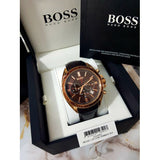  Shop Authentic Hugo Boss Driver Chronograph Brown Dial Brown Leather Strap Watch For Men - HB1513093 - Luxxuri