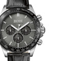  Shop Authentic Hugo Boss Ikon Grey Dial Black Leather Strap Watch for Men - 1513177 - Luxxuri